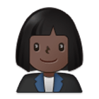 👩🏿‍💼 Emoji Oficinista Mujer: Tono De Piel Oscuro en Samsung One UI 4.0.