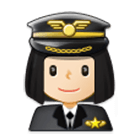 Émoji 👩🏻‍✈️ Pilote Femme : Peau Claire sur Samsung One UI 4.0.