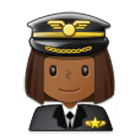 Émoji 👩🏾‍✈️ Pilote Femme : Peau Mate sur Samsung One UI 4.0.
