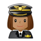 Emoji 👩🏽‍✈️ Pilota Donna: Carnagione Olivastra su Samsung One UI 4.0.