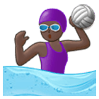 🤽🏿‍♀️ Emoji Wasserballspielerin: dunkle Hautfarbe Samsung One UI 4.0.