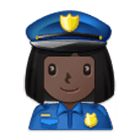 👮🏿‍♀️ Emoji Agente De Policía Mujer: Tono De Piel Oscuro en Samsung One UI 4.0.