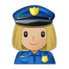 👮🏼‍♀️ Emoji Agente De Policía Mujer: Tono De Piel Claro Medio en Samsung One UI 4.0.