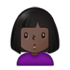 🙎🏿‍♀️ Emoji Mujer Haciendo Pucheros: Tono De Piel Oscuro en Samsung One UI 4.0.