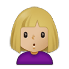 🙎🏼‍♀️ Emoji Mujer Haciendo Pucheros: Tono De Piel Claro Medio en Samsung One UI 4.0.