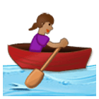 🚣🏽‍♀️ Emoji Mujer Remando En Un Bote: Tono De Piel Medio en Samsung One UI 4.0.
