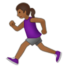 🏃🏾‍♀️ Emoji Mujer Corriendo: Tono De Piel Oscuro Medio en Samsung One UI 4.0.