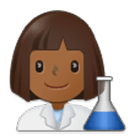 👩🏾‍🔬 Emoji Científica: Tono De Piel Oscuro Medio en Samsung One UI 4.0.