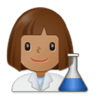 Émoji 👩🏽‍🔬 Scientifique Femme : Peau Légèrement Mate sur Samsung One UI 4.0.