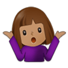 🤷🏽‍♀️ Emoji Mujer Encogida De Hombros: Tono De Piel Medio en Samsung One UI 4.0.