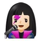 👩🏻‍🎤 Emoji Cantante Mujer: Tono De Piel Claro en Samsung One UI 4.0.