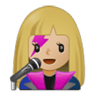 👩🏼‍🎤 Emoji Cantora: Pele Morena Clara na Samsung One UI 4.0.