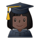 👩🏿‍🎓 Emoji Estudiante Mujer: Tono De Piel Oscuro en Samsung One UI 4.0.