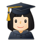 👩🏻‍🎓 Emoji Estudiante Mujer: Tono De Piel Claro en Samsung One UI 4.0.