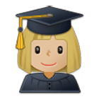 Emoji 👩🏼‍🎓 Studentessa: Carnagione Abbastanza Chiara su Samsung One UI 4.0.
