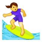 Émoji 🏄‍♀️ Surfeuse sur Samsung One UI 4.0.