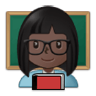 👩🏿‍🏫 Emoji Professora: Pele Escura na Samsung One UI 4.0.