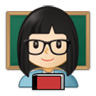 👩🏻‍🏫 Emoji Profesora: Tono De Piel Claro en Samsung One UI 4.0.