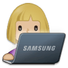 Émoji 👩🏼‍💻 Informaticienne : Peau Moyennement Claire sur Samsung One UI 4.0.
