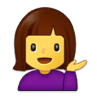 Emoji 💁‍♀️ Donna Con Suggerimento su Samsung One UI 4.0.
