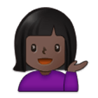 💁🏿‍♀️ Emoji Infoschalter-Mitarbeiterin: dunkle Hautfarbe Samsung One UI 4.0.