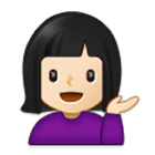 Emoji 💁🏻‍♀️ Donna Con Suggerimento: Carnagione Chiara su Samsung One UI 4.0.