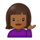 💁🏾‍♀️ Emoji Mulher Com A Palma Virada Para Cima: Pele Morena Escura na Samsung One UI 4.0.