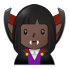 🧛🏿‍♀️ Emoji weiblicher Vampir: dunkle Hautfarbe Samsung One UI 4.0.