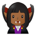 🧛🏾‍♀️ Emoji weiblicher Vampir: mitteldunkle Hautfarbe Samsung One UI 4.0.