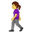 🚶‍♀️ Emoji Fußgängerin Samsung One UI 4.0.