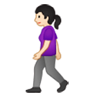 🚶🏻‍♀️ Emoji Mujer Caminando: Tono De Piel Claro en Samsung One UI 4.0.