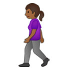🚶🏾‍♀️ Emoji Mujer Caminando: Tono De Piel Oscuro Medio en Samsung One UI 4.0.