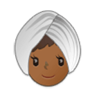 👳🏾‍♀️ Emoji Mulher Com Turbante: Pele Morena Escura na Samsung One UI 4.0.