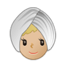 👳🏼‍♀️ Emoji Frau mit Turban: mittelhelle Hautfarbe Samsung One UI 4.0.