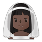 👰🏿‍♀️ Emoji Frau in einem Schleier: dunkle Hautfarbe Samsung One UI 4.0.