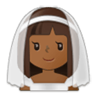 👰🏾‍♀️ Emoji Mulher de véu: Pele Morena Escura na Samsung One UI 4.0.