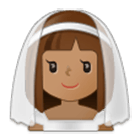 👰🏽‍♀️ Emoji Mujer Con Velo: Tono De Piel Medio en Samsung One UI 4.0.
