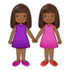 Emoji 👭🏾 Due Donne Che Si Tengono Per Mano: Carnagione Abbastanza Scura su Samsung One UI 4.0.