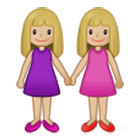Emoji 👭🏼 Due Donne Che Si Tengono Per Mano: Carnagione Abbastanza Chiara su Samsung One UI 4.0.