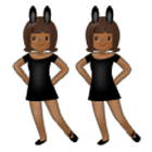 👯🏾‍♀️ Emoji Mujeres Con Orejas De Conejo, Tono De Piel Oscuro Medio en Samsung One UI 4.0.