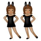 👯🏽‍♀️ Emoji Mujeres Con Orejas De Conejo, Tono De Piel Medio en Samsung One UI 4.0.