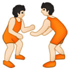 🤼🏻 Emoji Personas Luchando, Tono De Piel Claro en Samsung One UI 4.0.