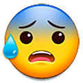 😰 Emoji Cara Con Ansiedad Y Sudor en Samsung One UI 5.0.