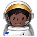 🧑🏿‍🚀 Emoji Astronaut(in): dunkle Hautfarbe Samsung One UI 5.0.