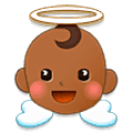 👼🏾 Emoji Bebé ángel: Tono De Piel Oscuro Medio en Samsung One UI 5.0.