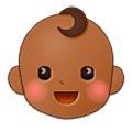 👶🏾 Emoji Bebê: Pele Morena Escura na Samsung One UI 5.0.