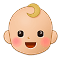 Émoji 👶🏼 Bébé : Peau Moyennement Claire sur Samsung One UI 5.0.