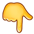 👇 Emoji Dorso De Mano Con índice Hacia Abajo en Samsung One UI 5.0.