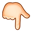 👇🏻 Emoji Dorso De Mano Con índice Hacia Abajo: Tono De Piel Claro en Samsung One UI 5.0.