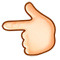 👈🏻 Emoji Dorso Da Mão Com Dedo Indicador Apontando Para A Esquerda: Pele Clara na Samsung One UI 5.0.